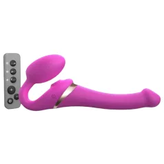   Strap-on-me - strap-on luchtdruk vibrator - klein - siliconen - roze
