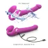 Strap-on-me - strap-on vibrator met luchtdrukstimulatie - siliconen - roze - M
