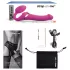 Strap-on-me - strap-on vibrator met luchtdrukstimulatie - siliconen - roze - M