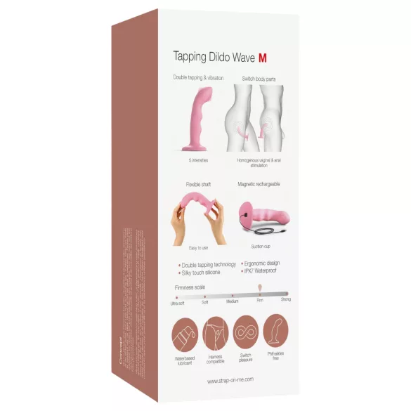 Strap-on-me M - waterdichte, pulserende G-spot vibrator (roze)