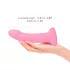 Dildolls Glitzy - zuignap siliconen dildo (roze)