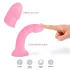 Dildolls Glitzy - zuignap siliconen dildo (roze)