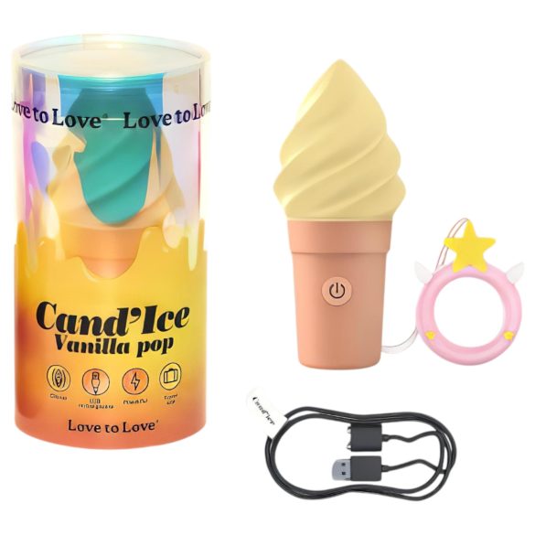 Love to Love Cand Ice - oplaadbare clitoris vibrator (vanille)