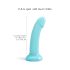 Dildolls Nightfall - Sterrenhemel Dildo met Zuignap (Turkoois)