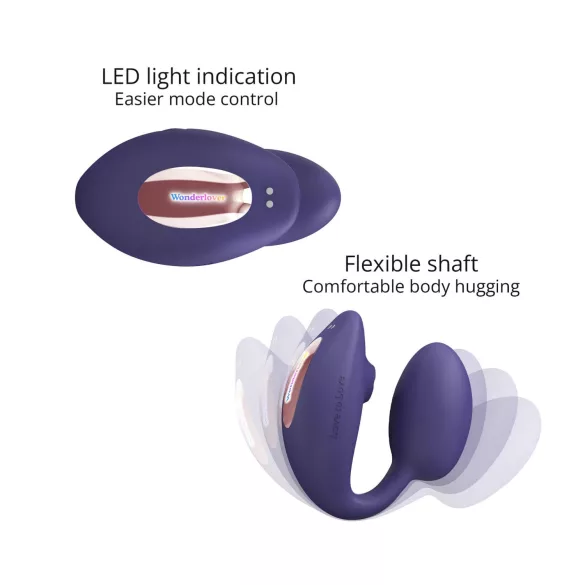 Love to Love Wonderlover - G-punt vibrator, clitorisstimulator (donkerpaars)