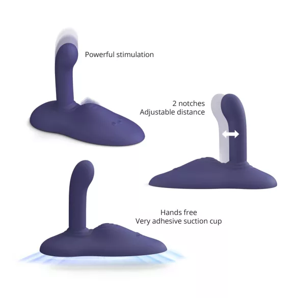 Love to Love GoFast - duw‑ en clitorisstimulerende vibrator met zuignap (blauw)