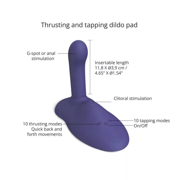Love to Love GoFast - duw‑ en clitorisstimulerende vibrator met zuignap (blauw)