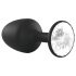 Dorcel Geisha Plug Diamond M - zwarte anale plug met witte steen
