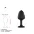 Dorcel Geisha Anale Plug met Witte Diamant - Zwart
