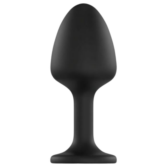 Dorcel Geisha Plug XL - Zwarte anale plug met witte diamant steen