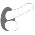 Dorcel Liquid-soft: Teardrop Penisring (grijs)