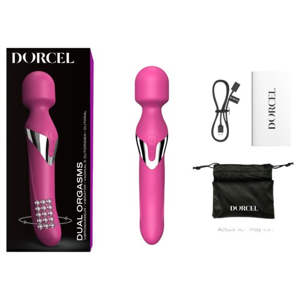 Dorcel Dual Orgasms - oplaadbare 2-in-1 masserende vibrator (roze)