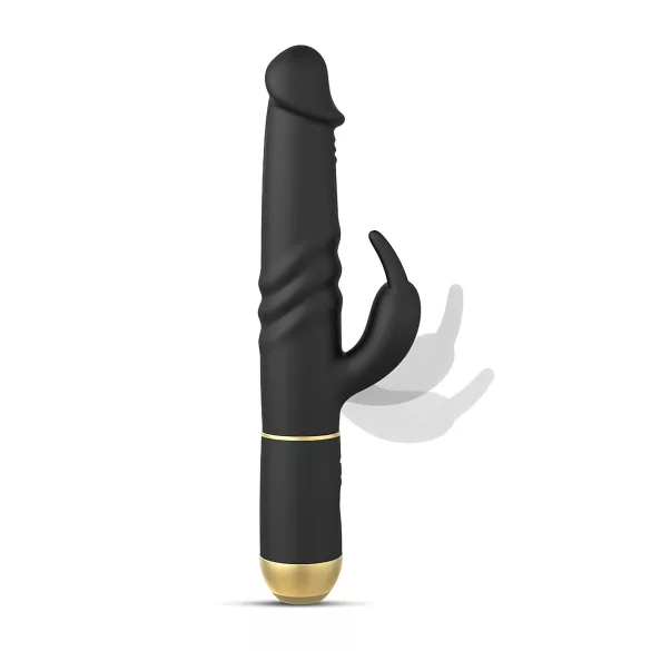 Dorcel - rabbit vibrator met stotende functie en clitorisstimulator - zwart