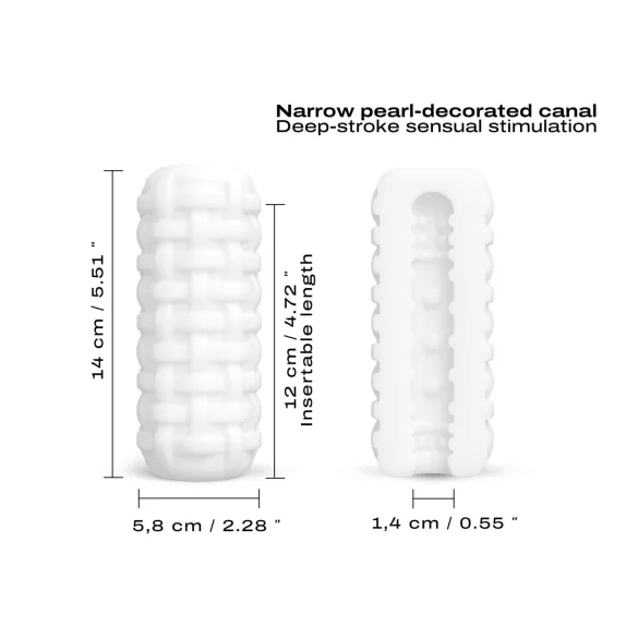 Dorcel Cup Tight - masturbator voor mannen met parelachtige structuur (wit)