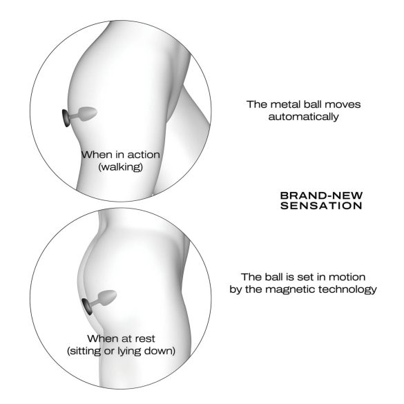 Dorcel - Anale vibrator met afstandsbediening en kogels - M (zwart)