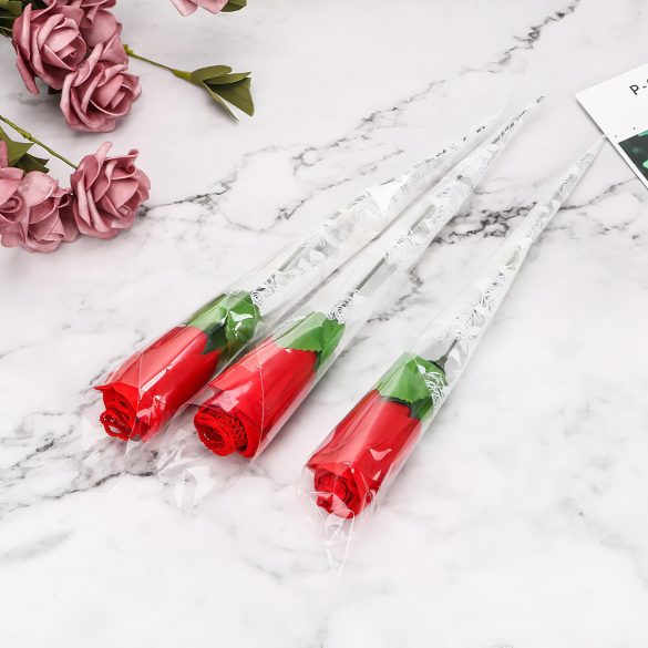 Panty Rose - string slip met rozensteel - rood - S/L