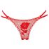 Panty Rose - string slip met rozensteel - rood - S/L