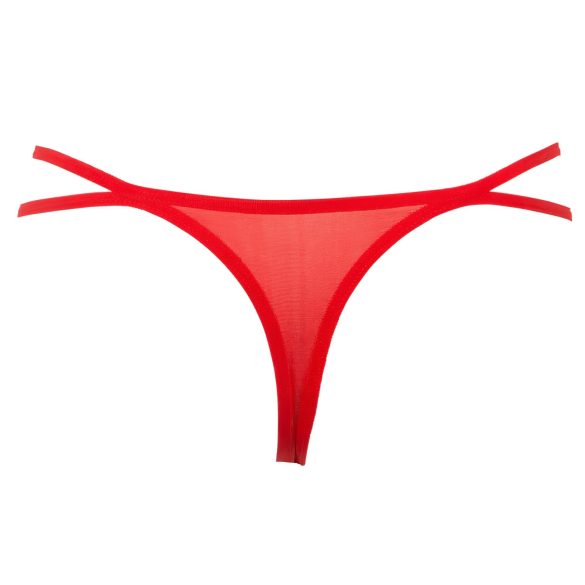 Panty Rose - string slip met rozensteel - rood - S/L