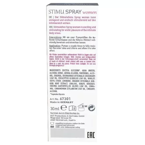 HOT Shiatsu Joyful - stimulerende spray voor vrouwen - 30ml