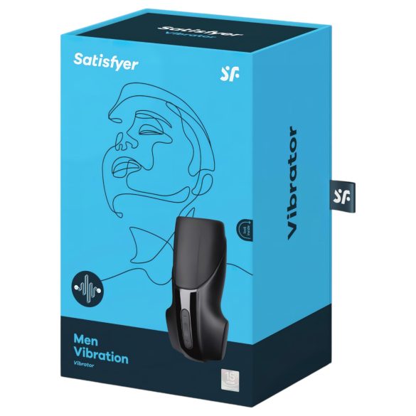 Satisfyer Men Vibration - penismassager met vibratie - oplaadbaar - zwart