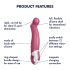 Satisfyer Petting Hippo - oplaadbare, waterdichte vibrator (roze)