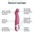 Satisfyer Petting Hippo - oplaadbare, waterdichte vibrator (roze)