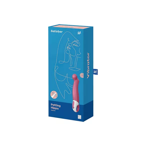 Satisfyer Petting Hippo - oplaadbare waterproof vibrator - siliconen roze