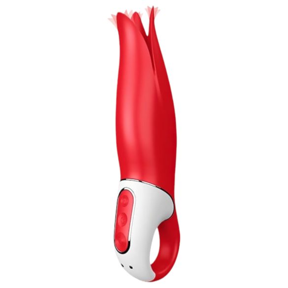 Satisfyer Power Flower - vibrator - oplaadbaar en waterdicht - rood