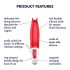 Satisfyer Power Flower - vibrator - oplaadbaar en waterdicht - rood