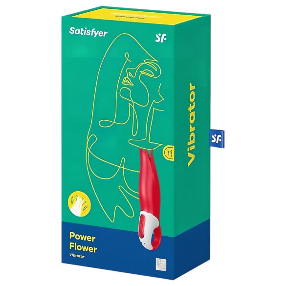 Satisfyer Power Flower - vibrator - oplaadbaar en waterdicht - rood