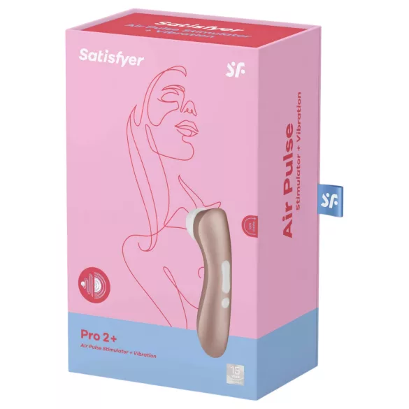 Satisfyer Pro 2+ - clitorisstimulator vibrator - oplaadbaar - bruin