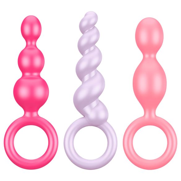 Satisfyer Booty Call - anaal plug set - siliconen - 3 stuks - multi color