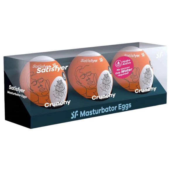Satisfyer Egg Crunchy - masturbatorei set - 3 stuks