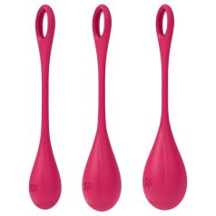 Satisfyer Yoni Power 1 - kegelballenset - rood (3 stuks)