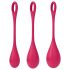 Satisfyer Yoni Power 1 - Kegelballen set - 3 stuks - rood