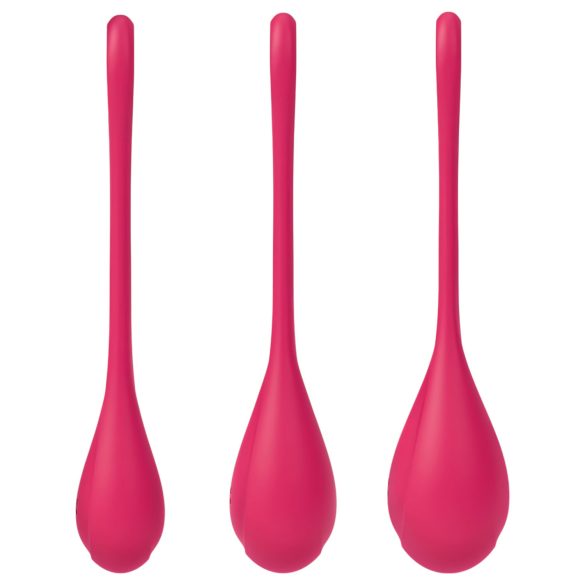 Satisfyer Yoni Power 1 - Kegelballen set - 3 stuks - rood