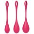 Satisfyer Yoni Power 1 - Kegelballen set - 3 stuks - rood