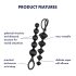 Satisfyer Love Beads - anale kralen set - siliconen - zwart