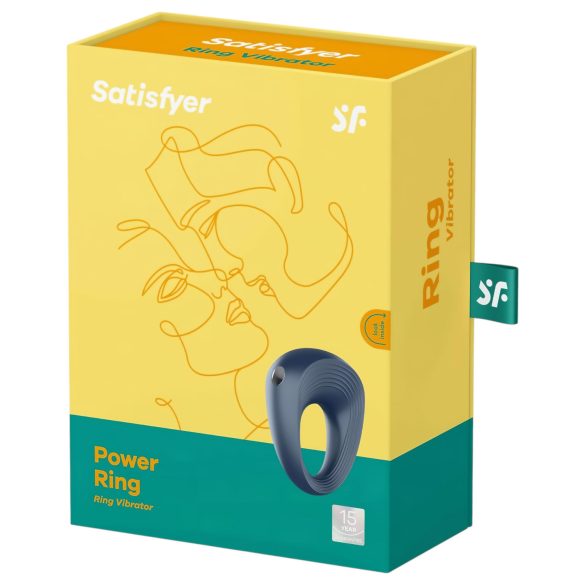 Satisfyer Power Ring - waterdichte vibrerende penismantel (grijs)
