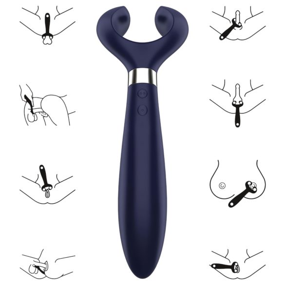 Satisfyer Endless Fun - oplaadbare waterdichte paren vibrator - blauw