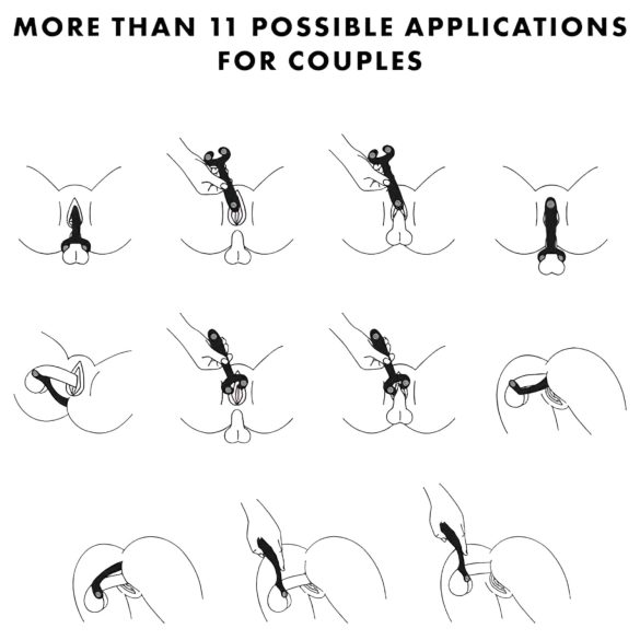 Satisfyer Endless Fun - oplaadbare waterdichte paren vibrator - blauw