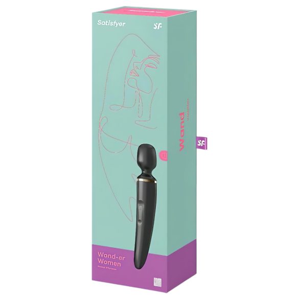 Satisfyer Wand-er Woman - massage vibrator - waterdicht - zwart