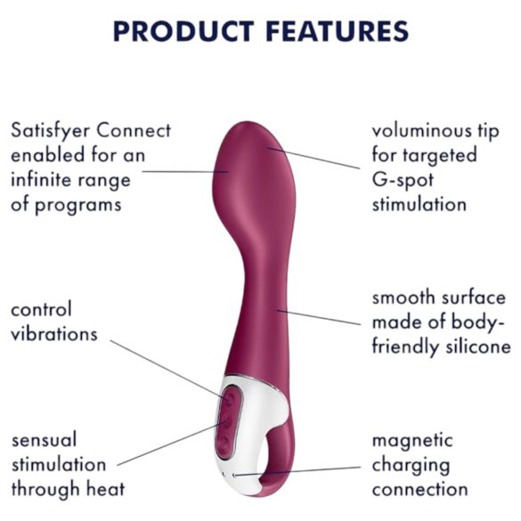 Satisfyer Hot Spot - G-spot vibrator - verwarming - oplaadbaar - rood