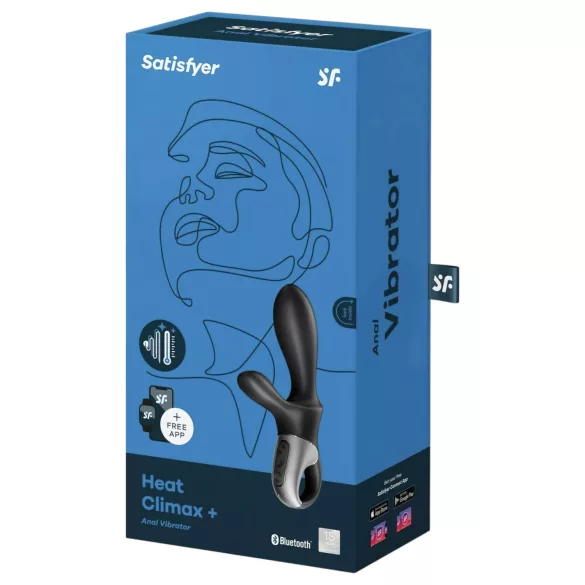 Satisfyer Heat Climax+ - App-gestuurde verwarmde anale vibrator (zwart)