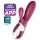 Satisfyer Hot Bunny - App-gestuurde verwarmde vibrator met clitorisstimulator (rood)