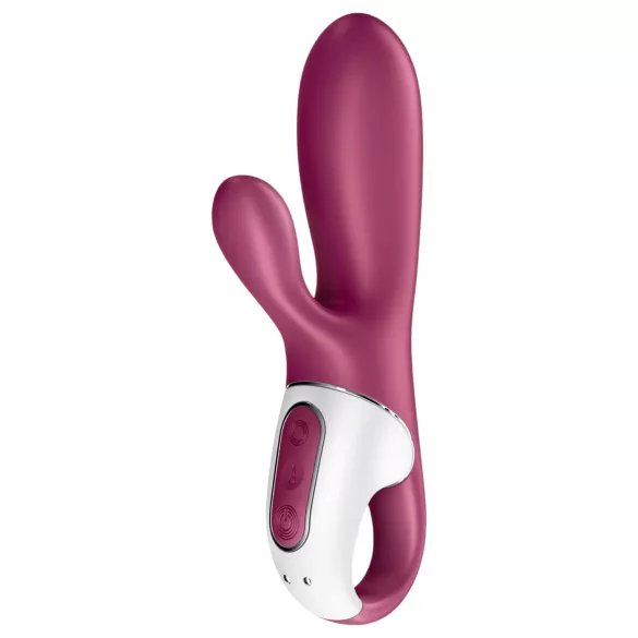 Satisfyer Hot Bunny - App-gestuurde verwarmde vibrator met clitorisstimulator (rood)