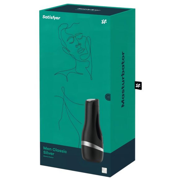 Satisfyer Men Classic - masturbator - handmatig zuigen - zilver