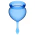 Satisfyer - menstruatiecup set - 2 stuks - blauw