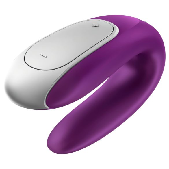 Satisfyer Double Fun - koppel vibrator - app-gestuurd - siliconen - paars