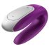 Satisfyer Double Fun - koppel vibrator - app-gestuurd - siliconen - paars